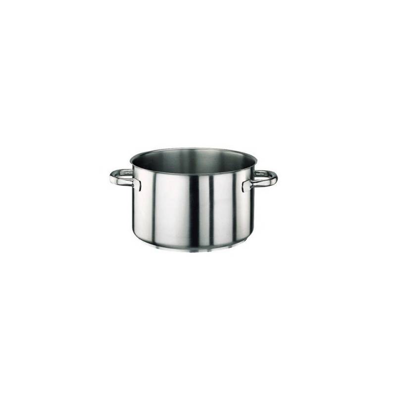 Paderno stainless steel high casserole, with 2 handles, 22 cm.