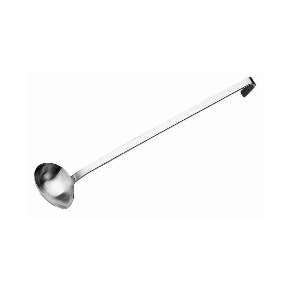 Cucchiaione obliquo unipezzo in acciaio inox cm 38