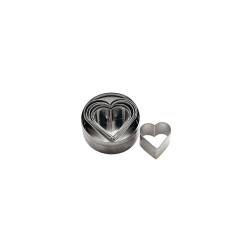 Heart-shaped pastry cutter 6-pack