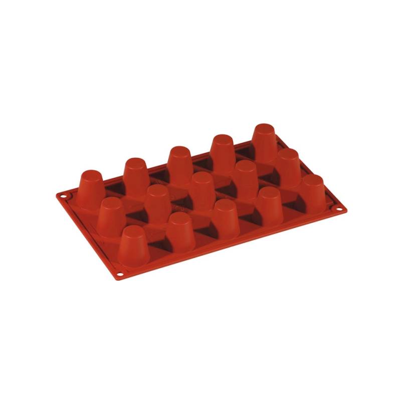 Flexipad babà piccoli 15 impronte in silicone marrone cm 30x17,5