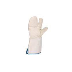 Grey cowhide 3-finger anti-heat glove cm 36