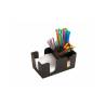 Black plastic bar caddy 24x11 cm