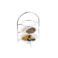Porte-buffet en acier chromé