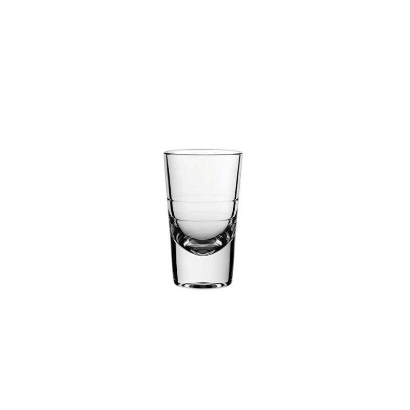 Shot glass Large 2 notches glass cl 11