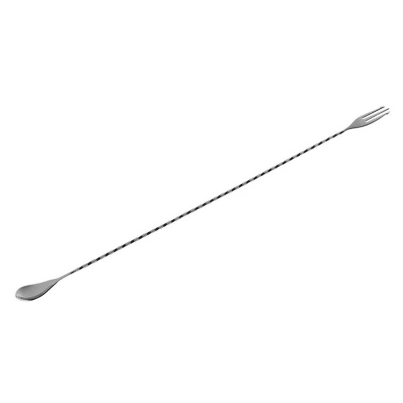 Stainless steel bar spoon with fork 19.68 inch