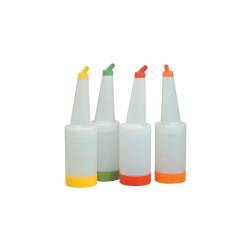 Complete Square polypropylene pourer 1000ml with spout assorted colors