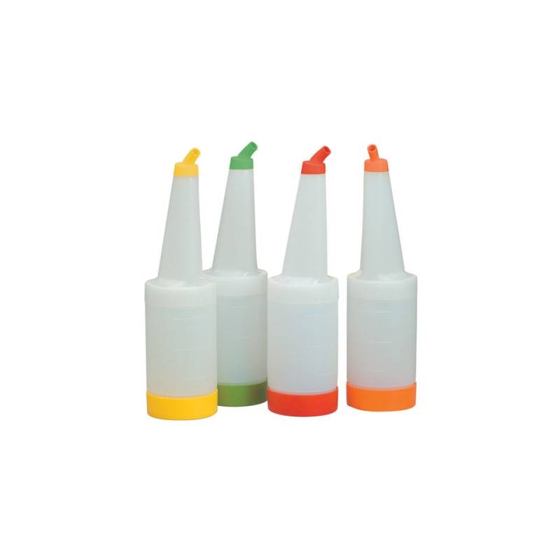Complete Square polypropylene pourer 1000ml with spout assorted colors