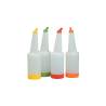 Complete Square polypropylene pourer 1000ml with spout assorted colors
