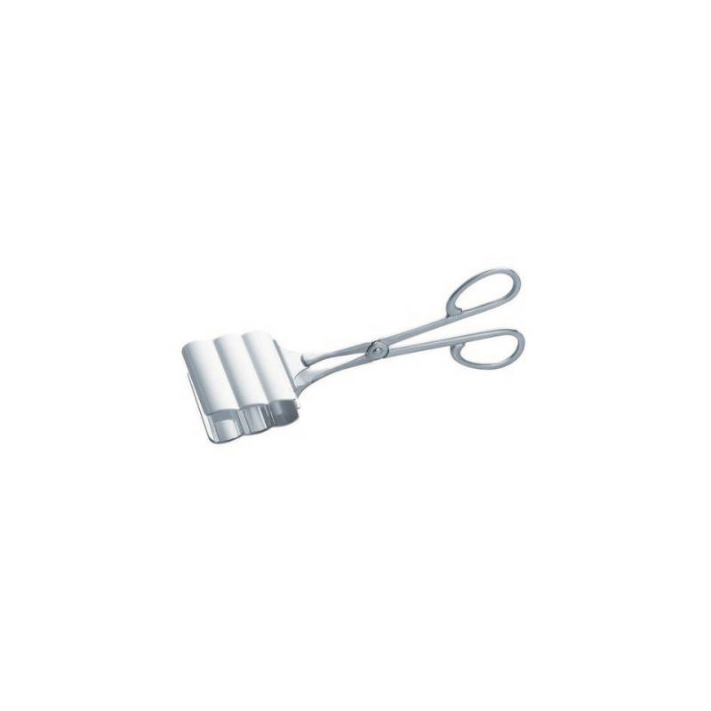 Square asparagus tongs stainless steel 19 cm