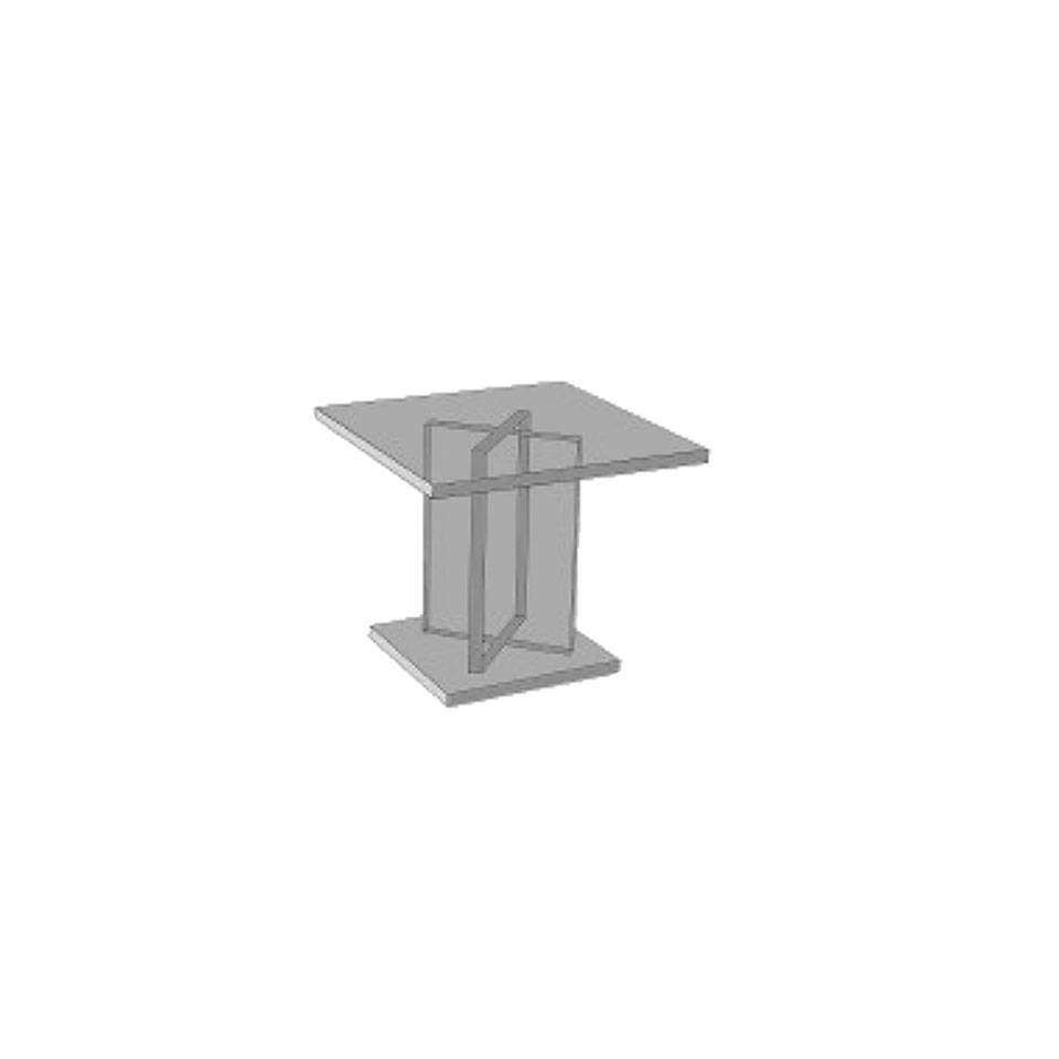 Alzata dalla forma quadrata in plexiglass cm 15 X 15 X 10