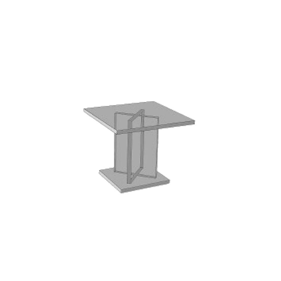 Alzata dalla forma quadrata in plexiglass cm 15x15x15