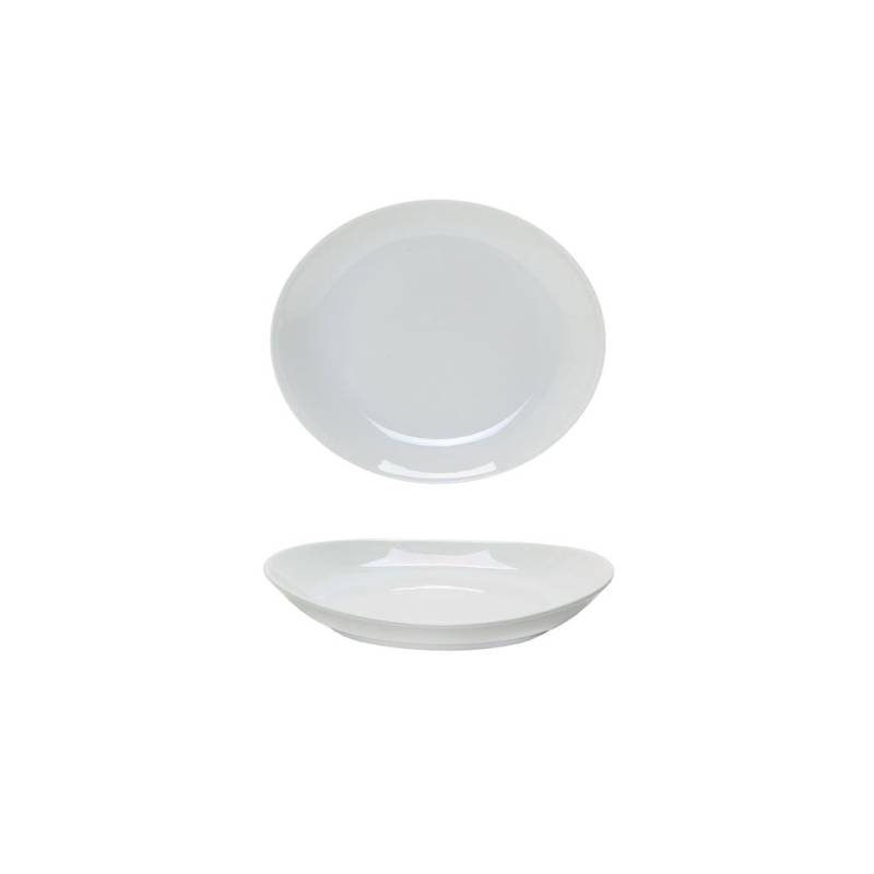 Saturnia Tivoli white porcelain coupe plate 8.26 inch