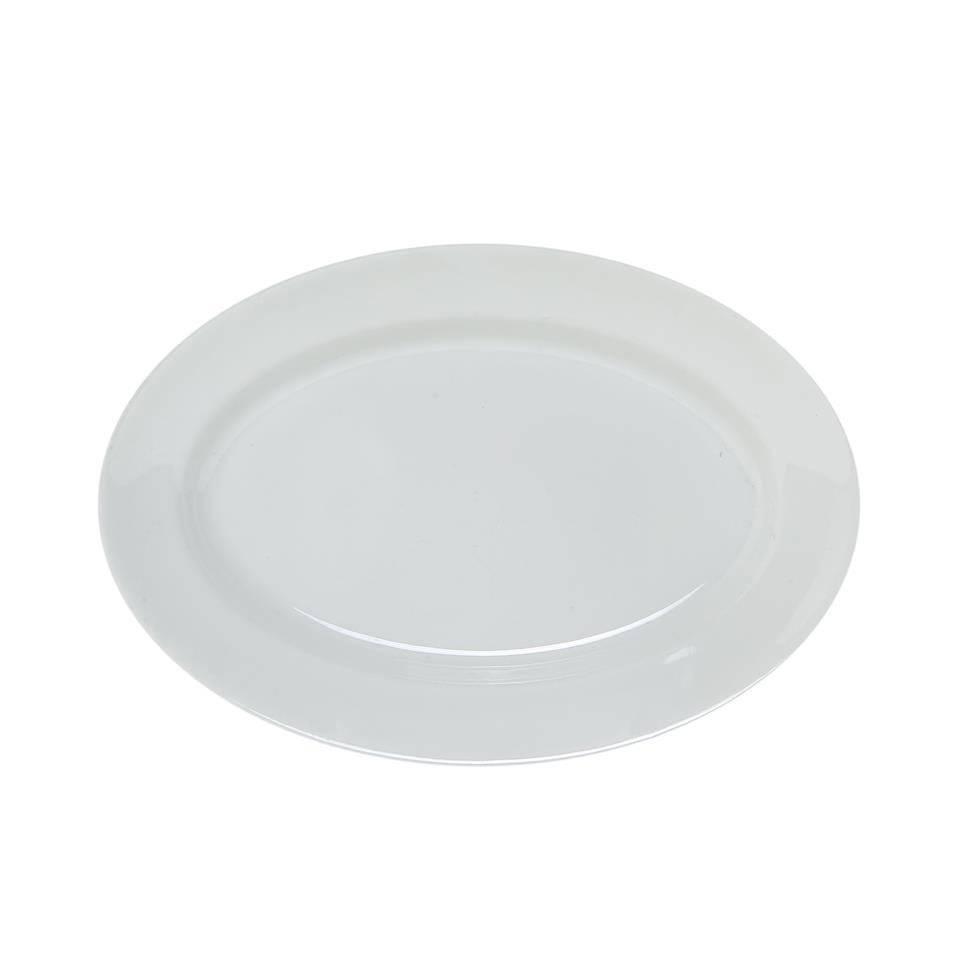 Tivoli oval plate in white porcelain 23 cm
