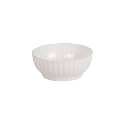 White plastic ribs salad bowl 11.81 inch