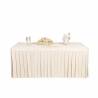 Pleated skirts for buffet table TNT ivory 4 mt