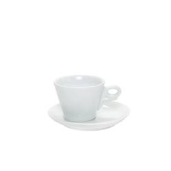 Tazza cappuccino Giotto con piatto in porcellana bianca cl 19