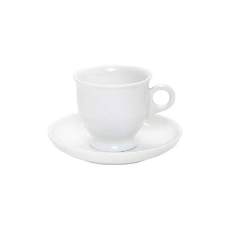 Tazza cappuccino Reale con piatto in porcellana bianca cl 19