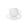 Tazza cappuccino Reale con piatto in porcellana bianca cl 19