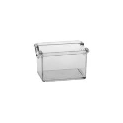 Porta bustine in plastica trasparente cm 8,7x6,7x5,3 cm