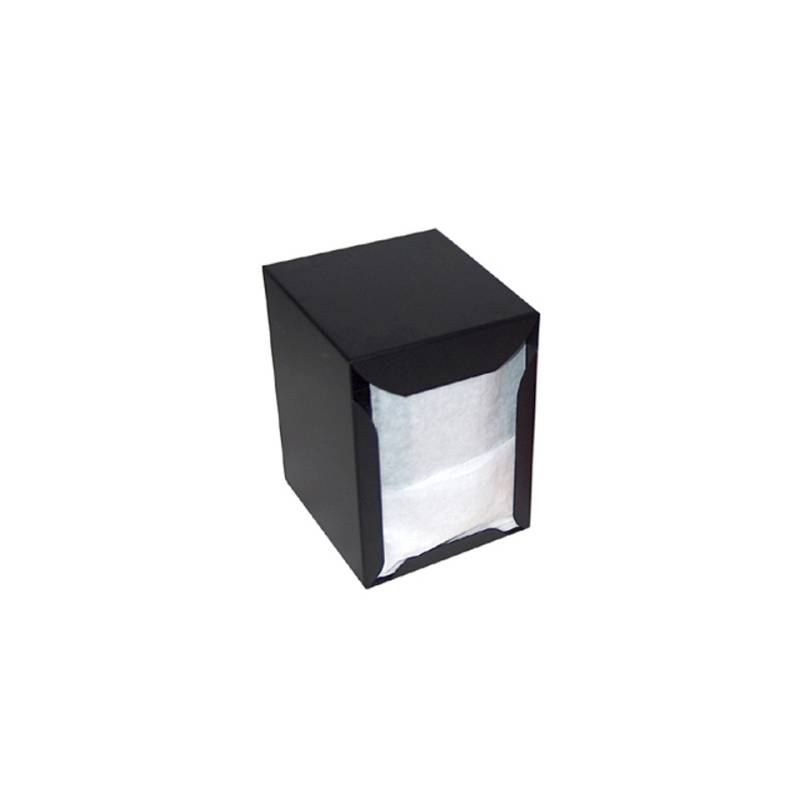 Servilletero de acero pintado de negro 10,5x9,5x13,3 cm