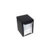 Servilletero de acero pintado de negro 10,5x9,5x13,3 cm