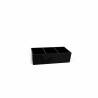 Plastic bar counter bag holder 13x6x5.5cm 3 compartments black