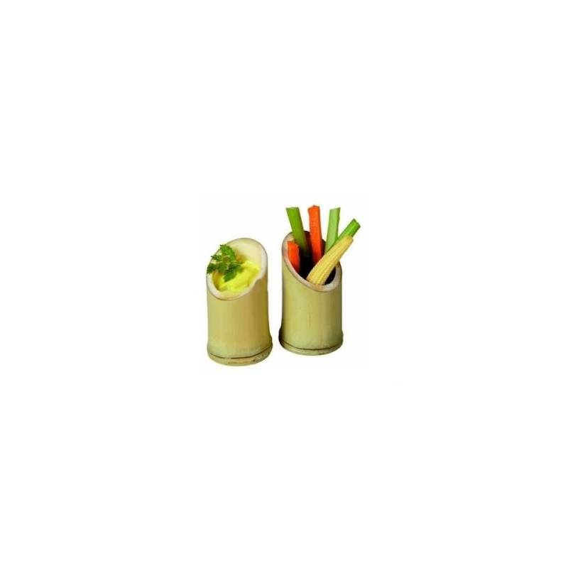 Oblique skewed bamboo tumbler cm 9x5