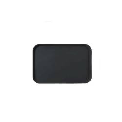 Rectangular heavy duty non-slip black superplastic tray 11.81x15.75 inch