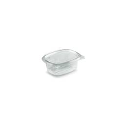 Transparent PET disposable oval food container lt 0.5