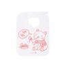 Yum Yum baby white airlaid with red teddy bear bib 12.20x9.05 inch