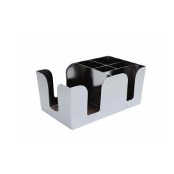 Chrome plastic bar caddy