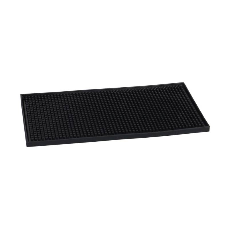 Black rubber stackable bar mat cm 30x15x1