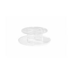 Transparent plexiglass round riser 1.97x5.71 inch