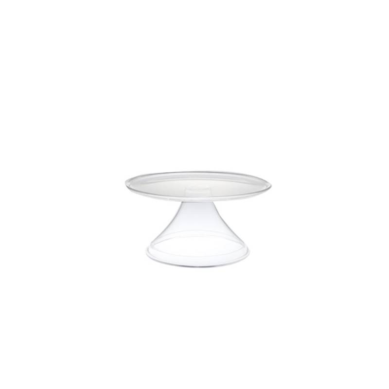 Transparent round cake stand small