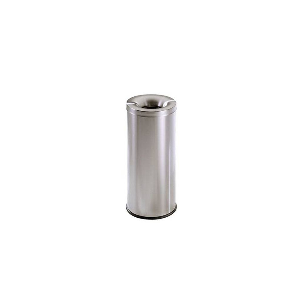 Self-extinguishing satin-finished stainless steel litter bin lt 25