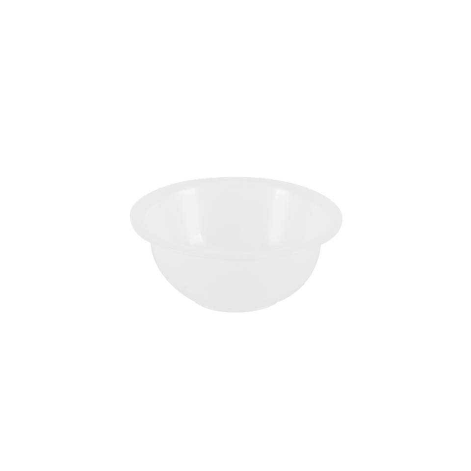 White polypropylene hemispherical bowl 7.48 inch
