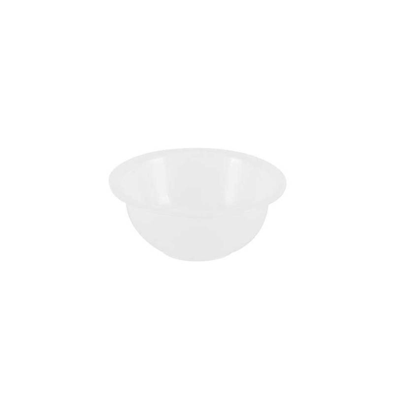 White polypropylene hemispherical bowl 9.45 inch