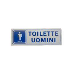 Men Toilet silver sticker 6.50x2.16 inch