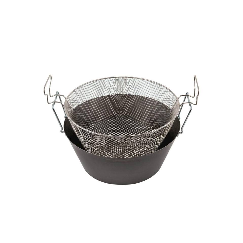 Iron fryer with basket 11.81 inch