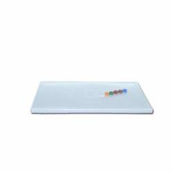 MC polyethylene professional cutting board 33x23x1.5cm embossed surface white HACCP