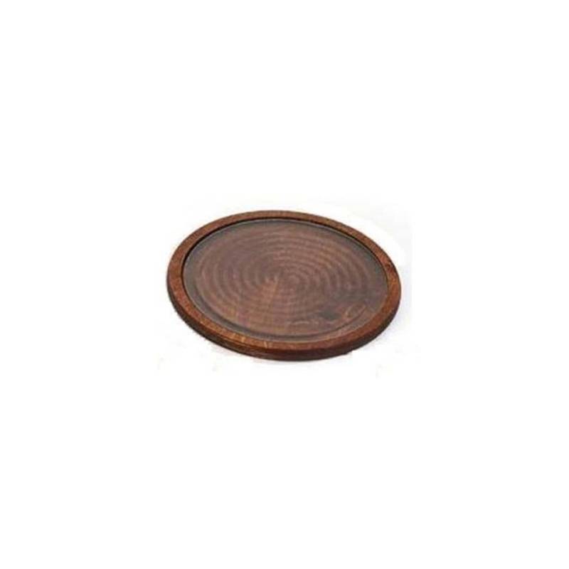 Bisetti round cutting board made of plywood with non-toxic tempered glass cm 30