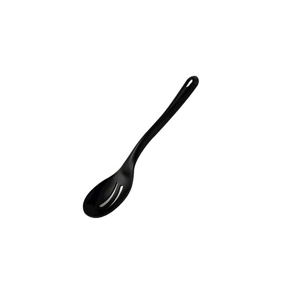 PA Plus black perforated spoon cm 35