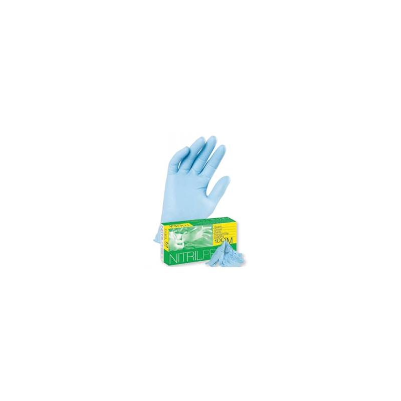 Nitril puderfreie Handschuhe blau Größe M