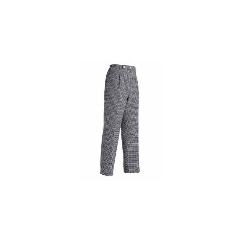 Egochef large square unisex cook pants size S white/black