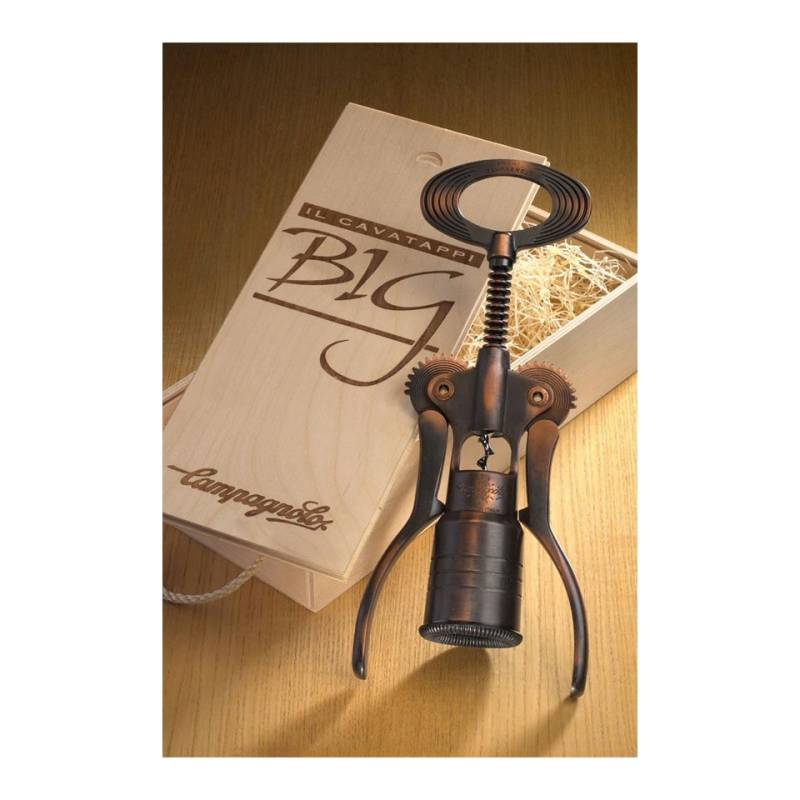 Big Campagnolo bronze-coloured steel corkscrew 