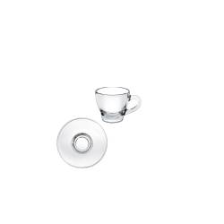 Borgonovo Ischia coffee cup in glass cl 8 with saucer