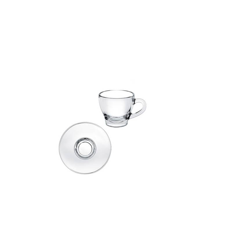 Borgonovo Ischia coffee cup in glass cl 8 with saucer