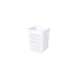 Porta posate cestello lavastoviglie in plastica bianca cm 10,5x10,5x13,5