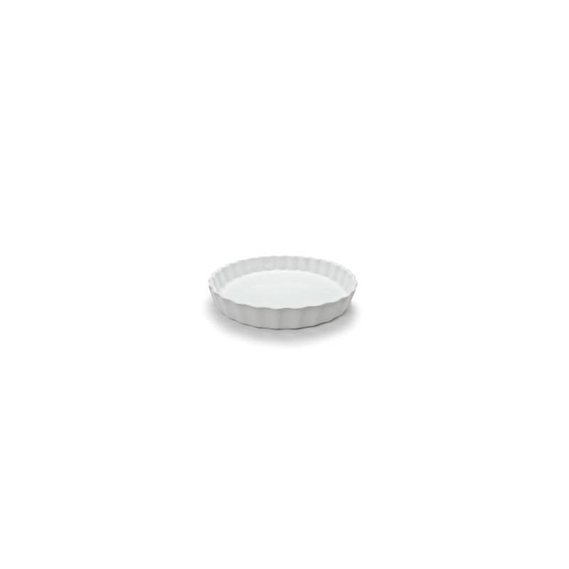 White porcelain festooned cake tin 12.20x1.77 inch
