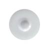 Gourmet white porcelain pasta bowl 9.25 inch